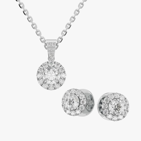 Sun Diamond Jewelry Half Set